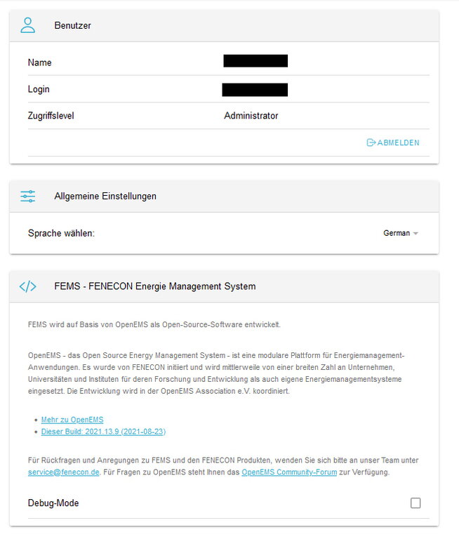 FEMS Online Monitoring Benutzer