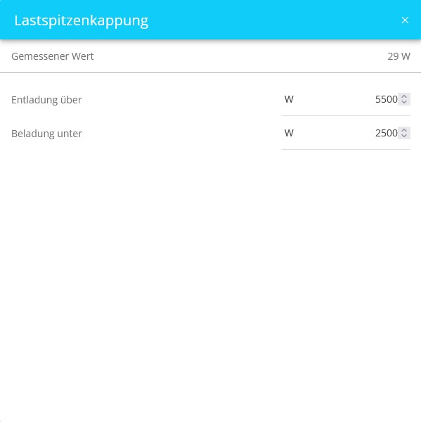 Anpassen der Werte per Flat-Widget