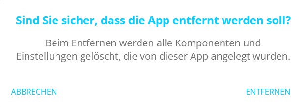 Deinstallation bestätigen