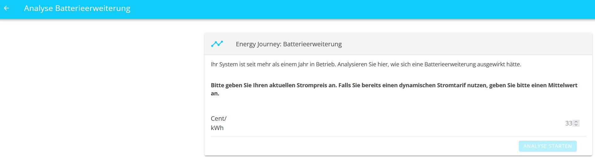 Energy Journey — Analyse