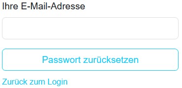 Passwort zurücksetzen — E-Mail eingeben