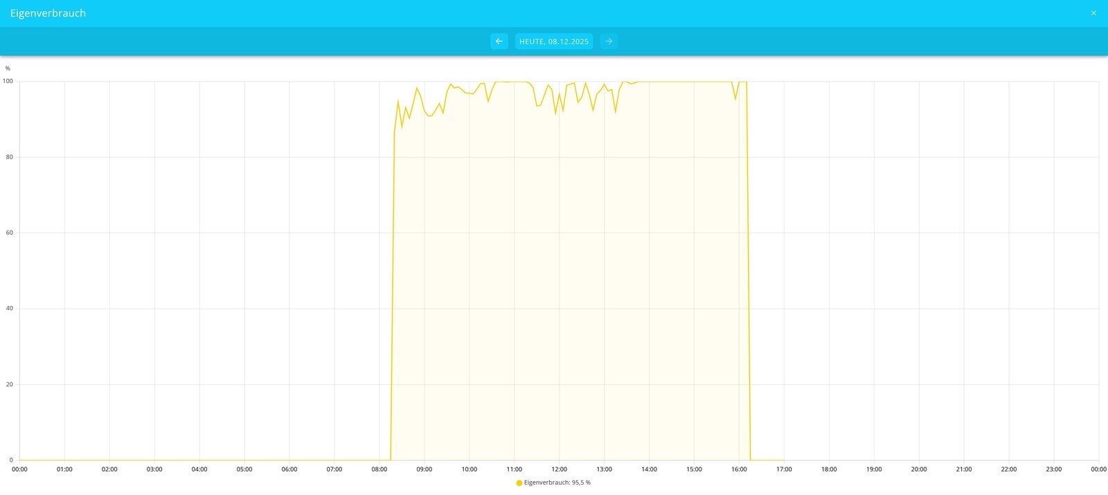 self consumption history graph