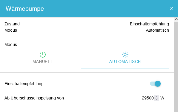 waermepumpe sg ready automatisch hint