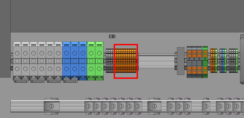 control cabinet interior bottom left marking