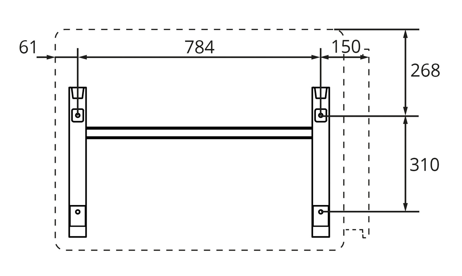 c100 inverter bracket drill template