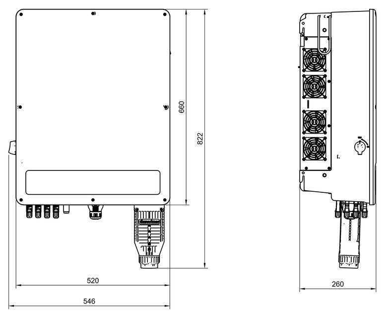 C50 inverter dimensions