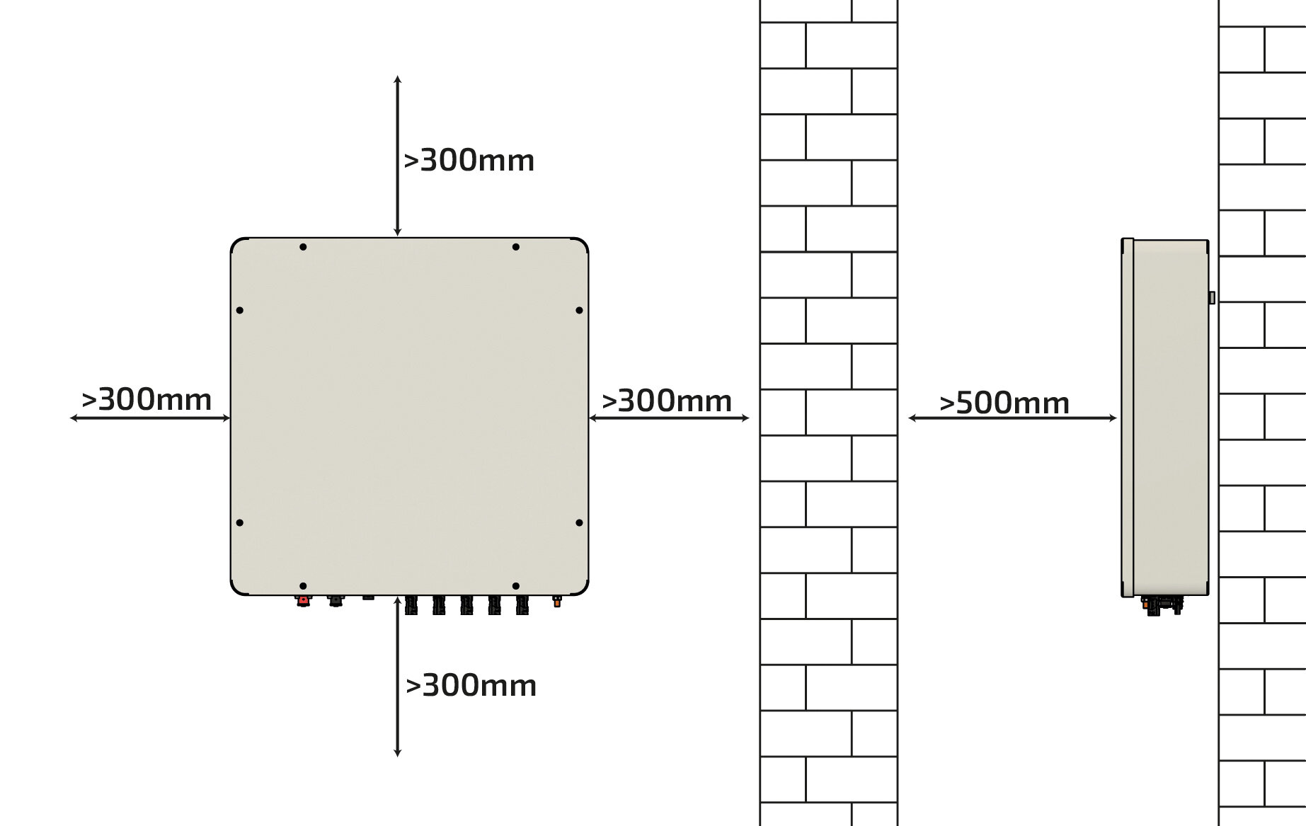 parallel switch box distances