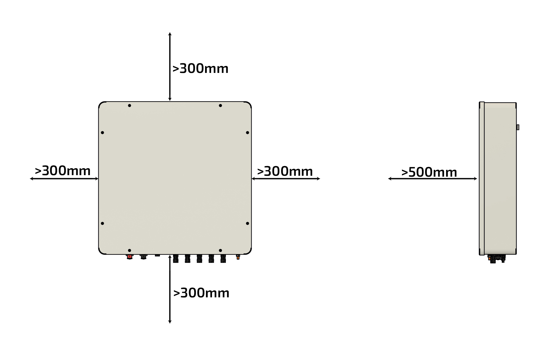 parallel switch box distances