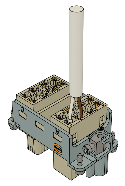 harting meter connection grey brown