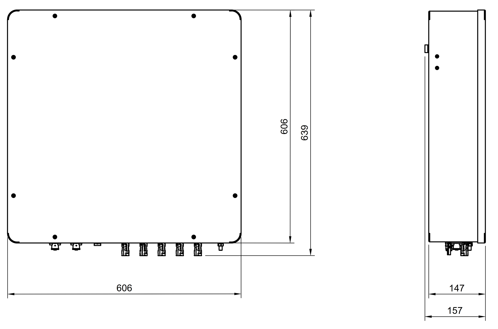 parallel switch box dimensions
