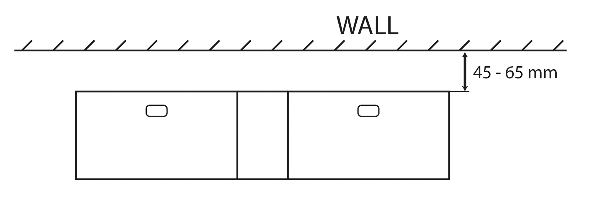 split base wall distance 2