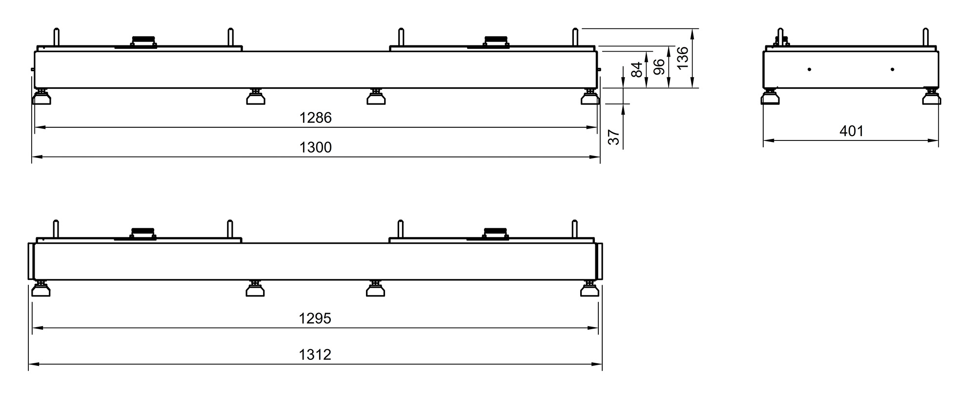 split base dimensions