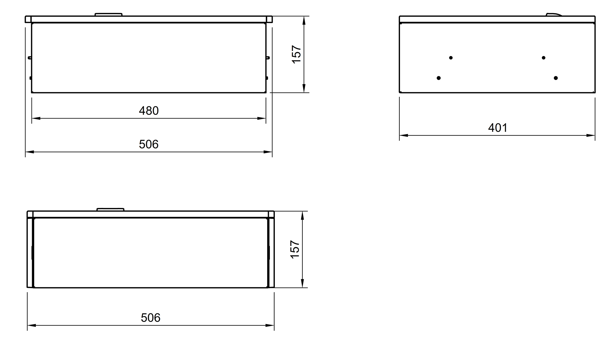 comm box dimensions