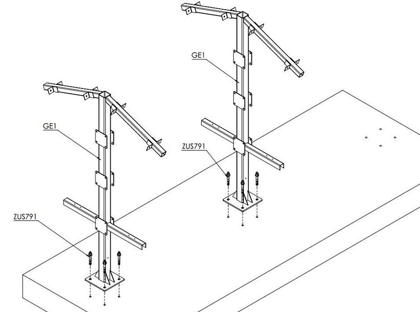 GE1 mounting