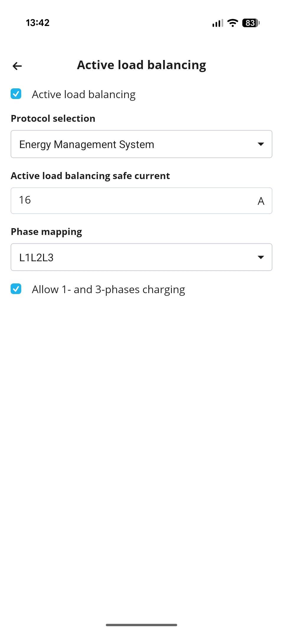 Alfen MyEve Settings 2