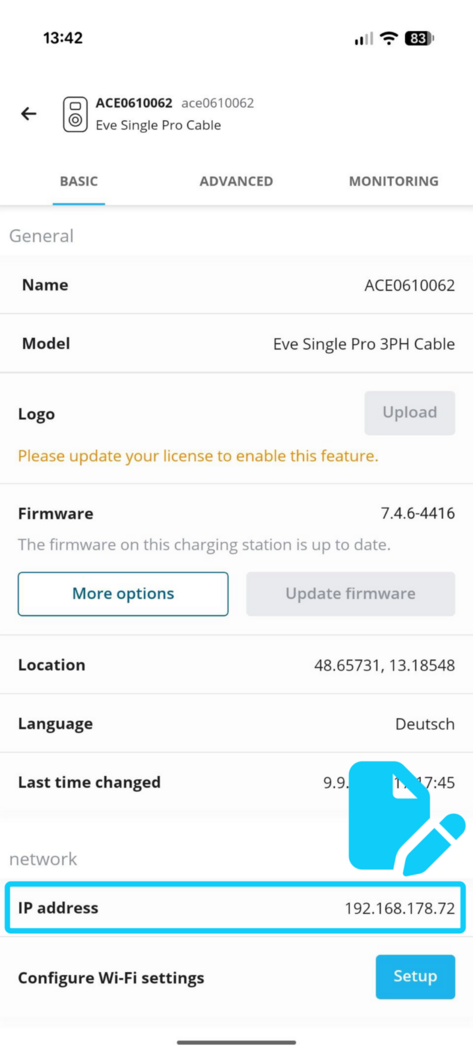 Alfen MyEve Settings 3