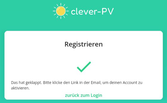 cleverpv registration success
