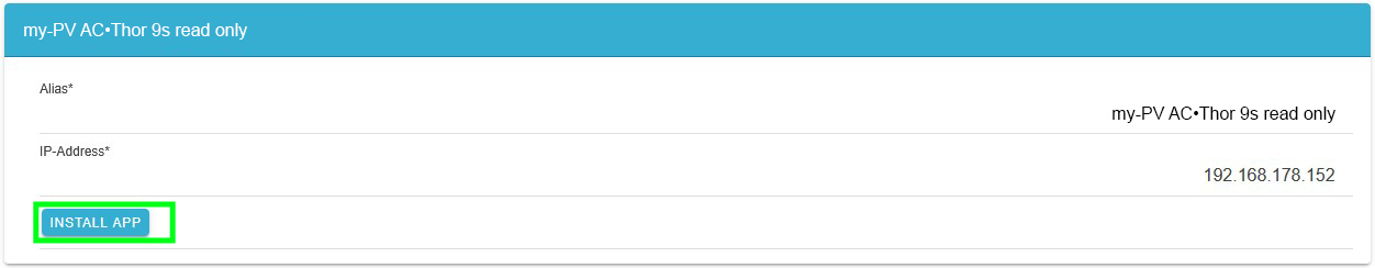 myPV app installation 2
