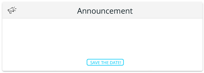 announcement widget