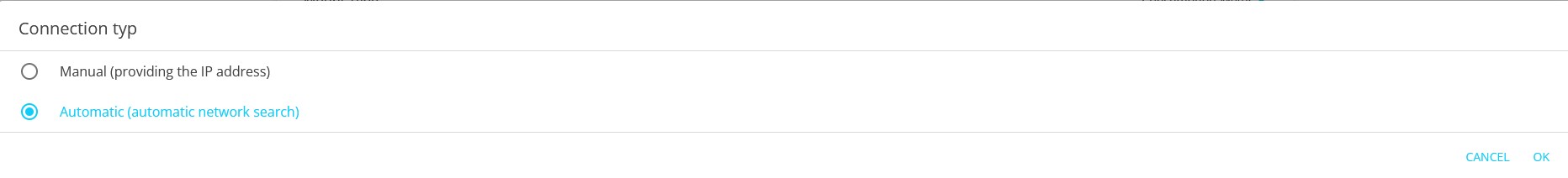 shelly app connection type