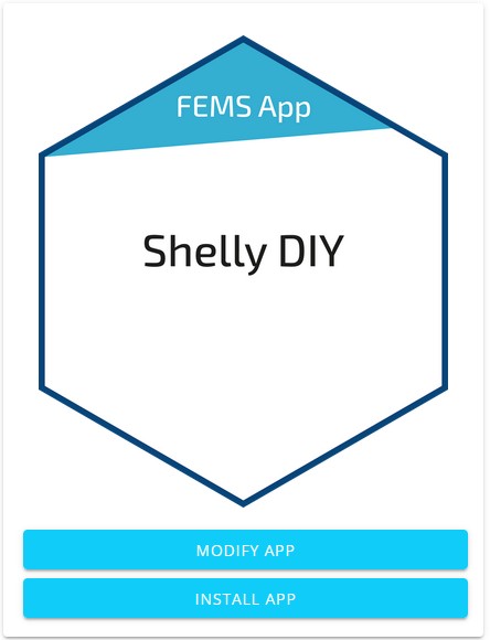 shelly app installation
