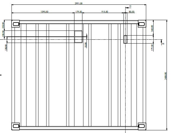 INM container cable entries