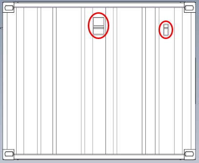 INM container cable entries bottom