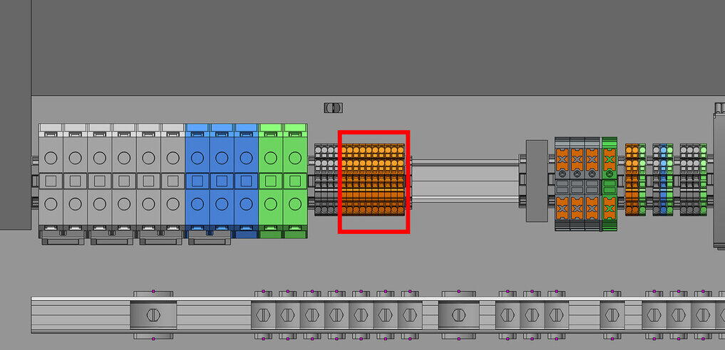control cabinet interior bottom left marking