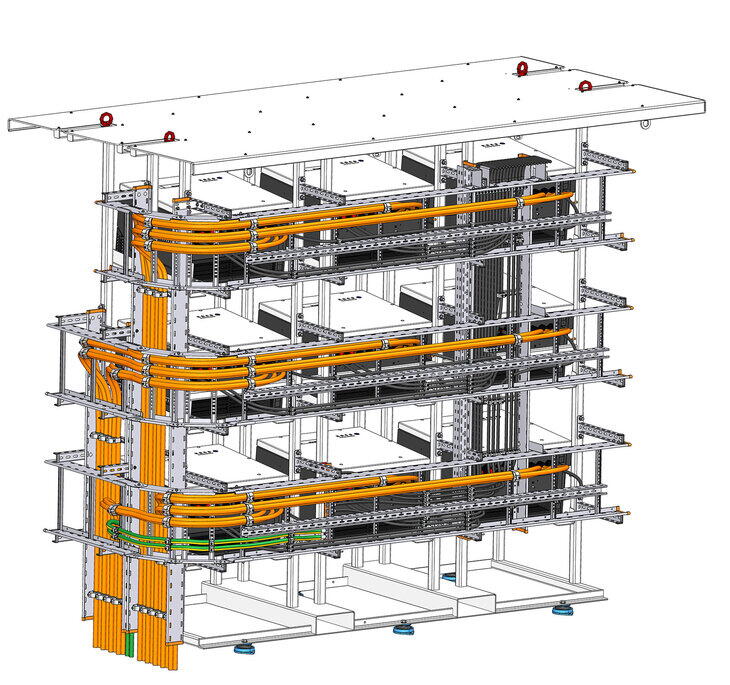 inverter rack DC cabling