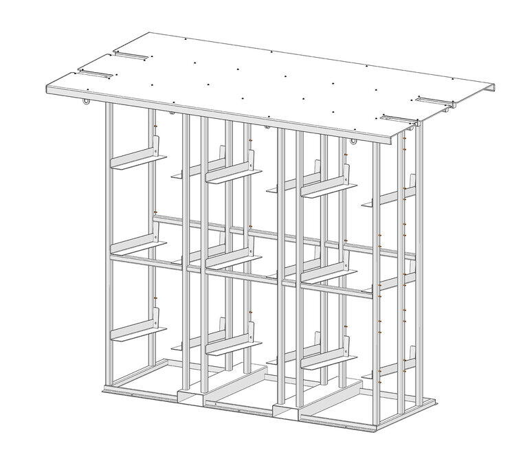 inverter rack steel construction