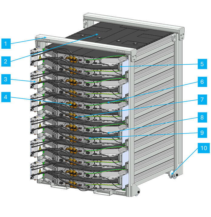 xl battery rack numbered
